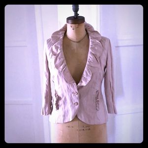Cabi Peach Ruffle Jacket